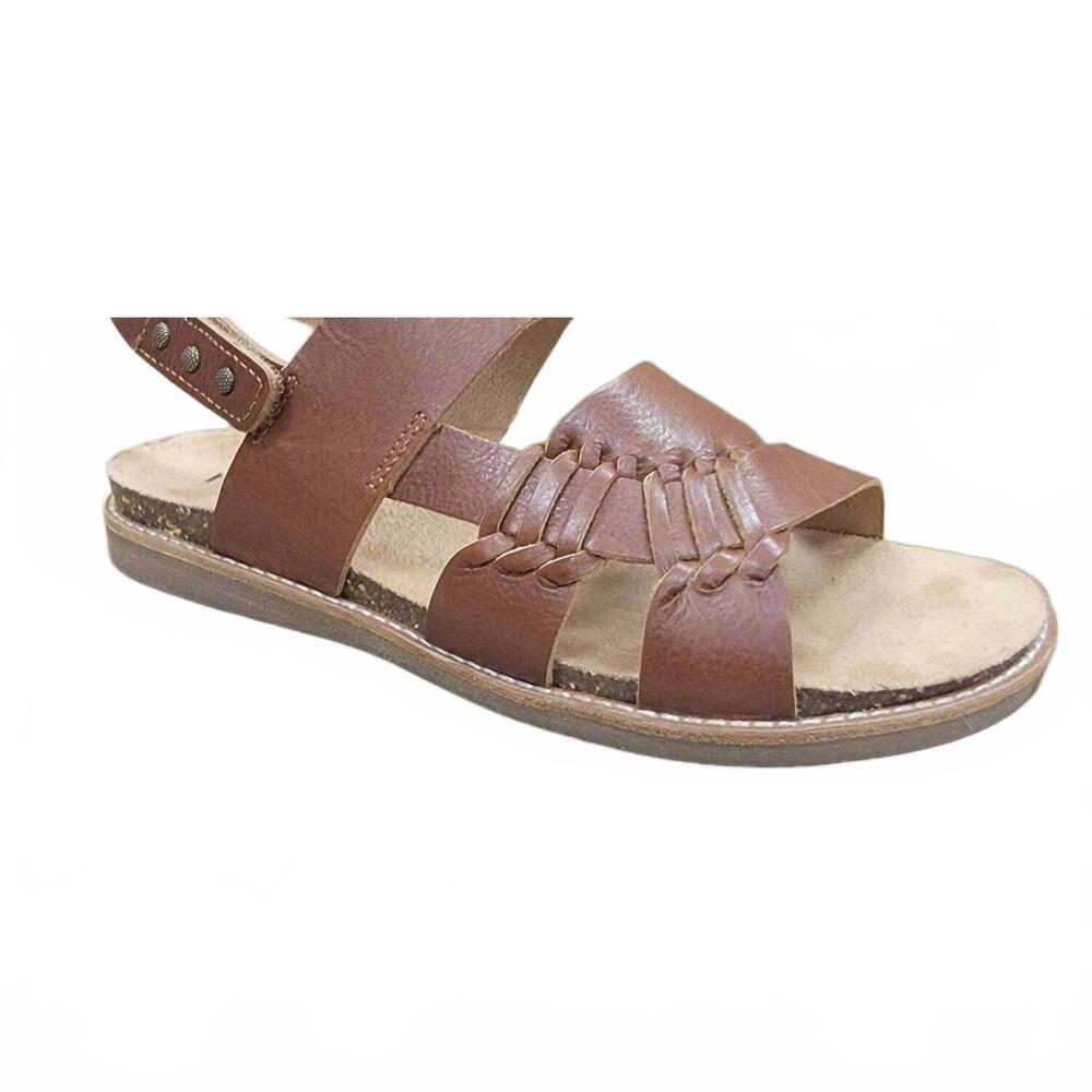 NEW HALSA FOOTWEAR women's bella flat sandals in brown